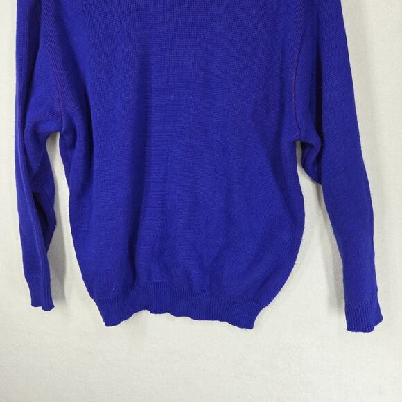 Vtg Sweater Southern Sweater Womens Large Purple Grandma Fall Autumn Grandmacore - Picture 12 of 12